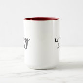 Personalisiertes Jahr Modernes Script Wifey Tasse (Zentrum)