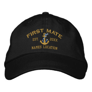 Personalisiertes Jahr: Name des Anchors des ersten Bestickte Kappe