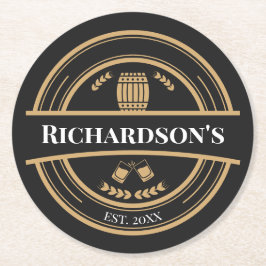 Personalisiertes Jahr Runder Pappuntersetzer