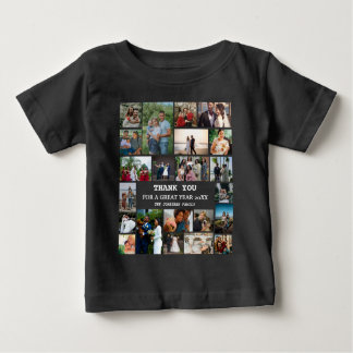 Personalisiertes Jahresende 22 FotoCollage Baby T-shirt