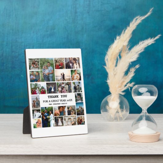 Personalisiertes Jahresende 22 FotoCollage Fotoplatte (Seite)