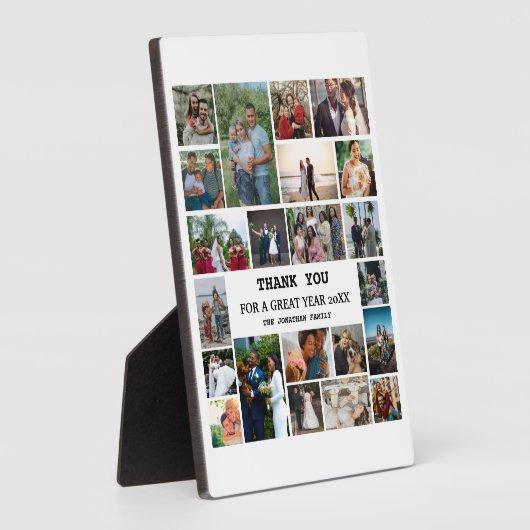 Personalisiertes Jahresende 22 FotoCollage Fotoplatte (Seite)
