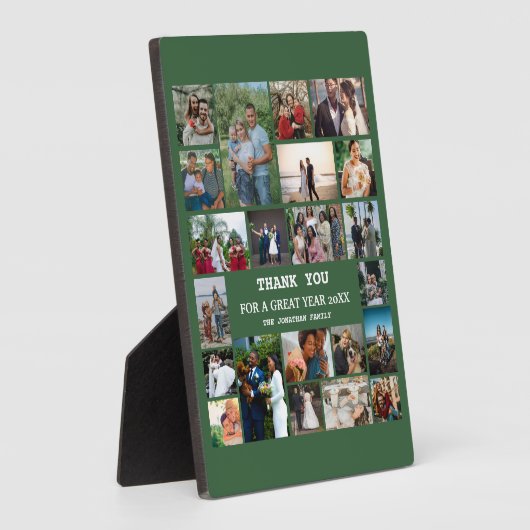 Personalisiertes Jahresende 22 FotoCollage Fotoplatte (Seite)