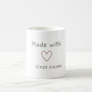 Personalisiertes Jahresgeschenk für Paare Kaffeetasse