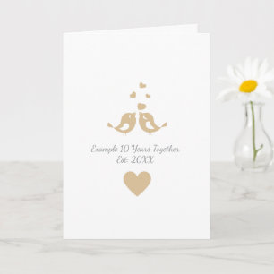 Personalisiertes Jahreszusammen-Jubiläumsgeschenk Karte