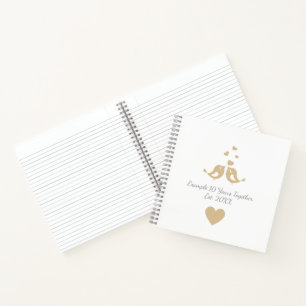 Personalisiertes Jahreszusammen-Jubiläumsgeschenk Notizblock