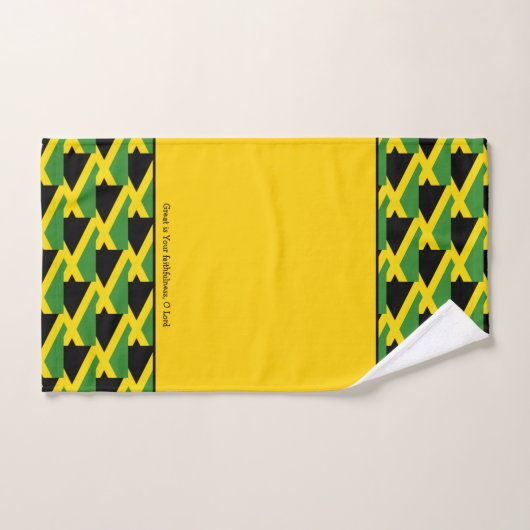 Personalisiertes JAMAICAN FLAG-Muster Christlich Badhandtuch Set (Handtuch)