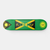 Personalisiertes jamaikanisches Skateboard "Rude B (Horizontal)