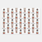 Personalisiertes japanisches Manga Girl Geschenkpapier Set (Vorderseite 3)