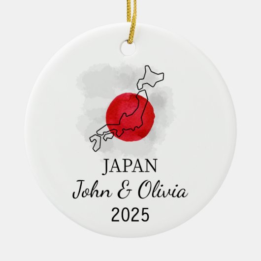 Personalisiertes japanisches Ornament, Geschenk de Keramik Ornament (Vorne)