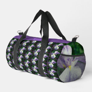 Personalisiertes Japanisches Schwertlilien-Blumenm Duffle Bag