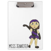 Personalisiertes Jazz-Tanzlehrer-Geschenk Klemmbrett (Vorderseite)