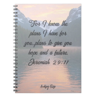 Personalisiertes Jeremiah 29:11-Notebook Notizblock