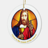 Personalisiertes Jesus-Image Keramik Ornament (Links)