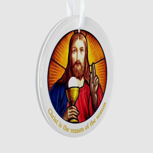 Personalisiertes Jesus-Image Ornament (Vorderseite)