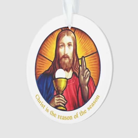 Personalisiertes Jesus-Image Ornament (Vorderseite)