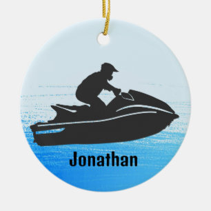 Personalisiertes Jet-Ski-Ornament Keramik Ornament