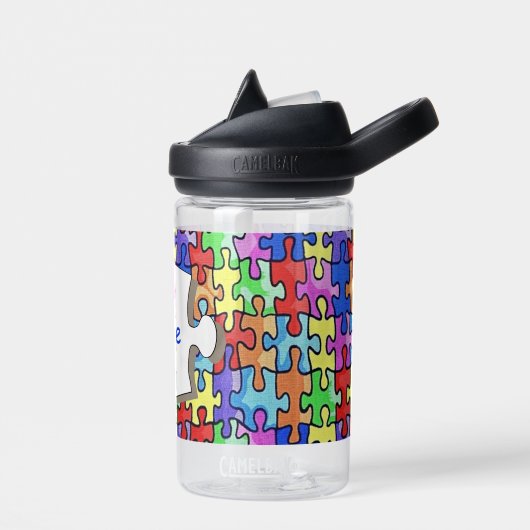 Personalisiertes Jigsaw Puzzle Muster Trinkflasche (Links)