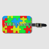 Personalisiertes Jigsaw-Puzzle-Thema Gepäckanhänger (Vorderseite (Horizontal))