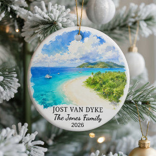 Personalisiertes Jost Van Dyke Keramik-Ornament, C Keramik Ornament