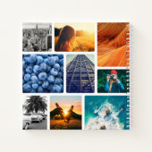 Personalisiertes Journal 18 FotoCollage Weißer Rah Notizblock (Rückseite)