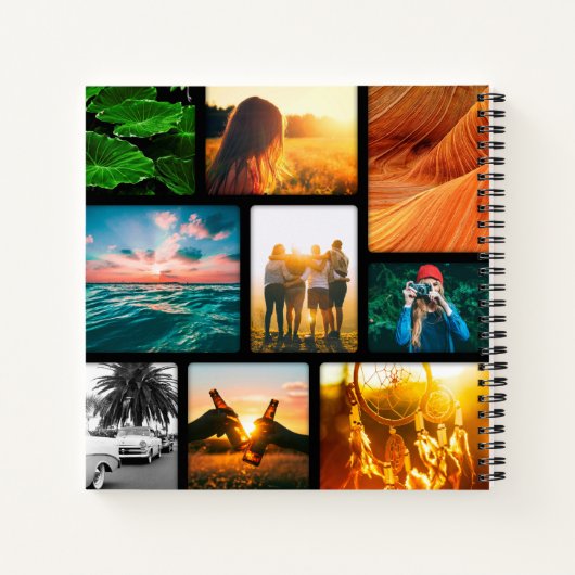 Personalisiertes Journal 18 Schwarzer Rahmen Notizblock (Rückseite)