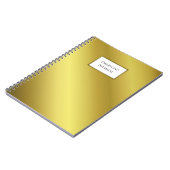 Personalisiertes Journal für Men Gold Minimalistis Notizblock (Linke Seite)