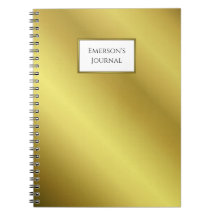 Personalisiertes Journal für Men Gold Minimalistis
