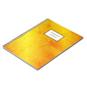 Personalisiertes Journal für Men Retro Orange Yell Notizblock (Linke Seite)