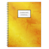 Personalisiertes Journal für Men Retro Orange Yell Notizblock (Vorderseite)