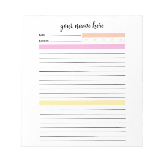 Personalisiertes Journal Notepad Notizblock (Vorderseite)