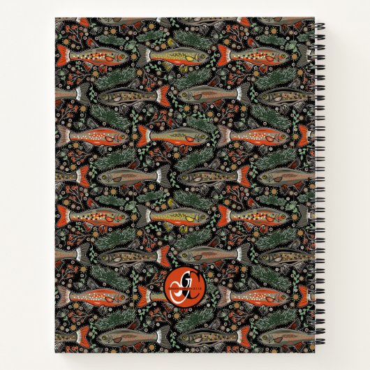 Personalisiertes Journal "Orange Gray Foreut" Notizblock (Rückseite)