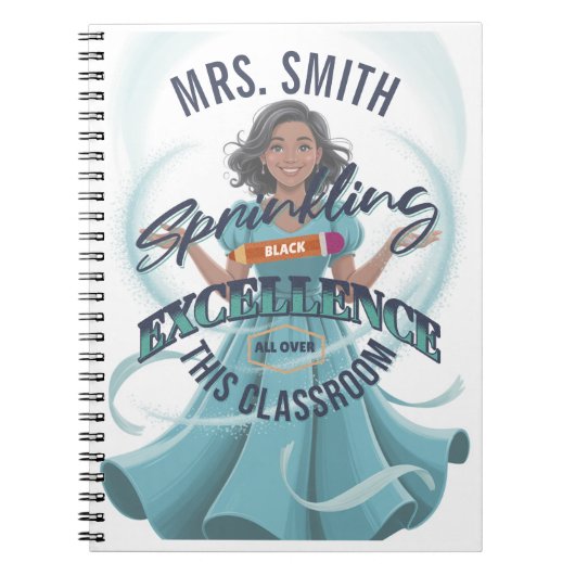 Personalisiertes Journal 'Sprinkling Black Excelle Notizblock (Vorderseite)