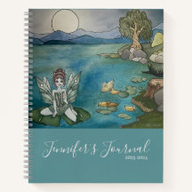 personalisiertes Journal "Verzauberter Lily Pond"
