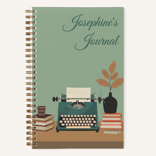 personalisiertes Journal "Vintag Writer" Notizblock (Vorderseite)