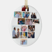 Personalisiertes Jubiläum 13 FotoCollage Keramik Ornament (Rechts)