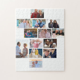 Personalisiertes Jubiläum 13 FotoCollage Puzzle