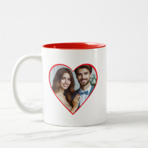 Personalisiertes Jubiläum Benutzerdefiniertes Foto Zweifarbige Tasse
