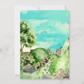 Personalisiertes Jubiläum der Aquarellgarten Einladung (Rückseite)