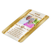 Personalisiertes Jubiläum, Gastgeschenke mit Foto Magnet (Linke Seite)