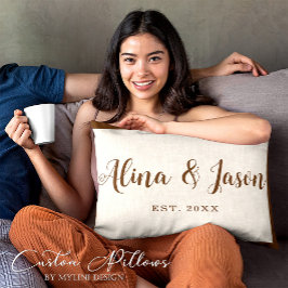 Personalisiertes Jubiläum Pillow für Paare Dekokissen