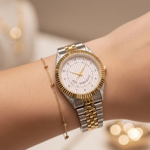 Personalisiertes Jubiläums- oder Hochzeitsuhr-Gesc Armbanduhr