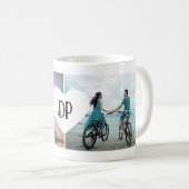 Personalisiertes Jubiläumsgeschenk mit Initialen | Kaffeetasse (VorderseiteRechts)