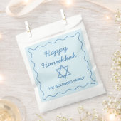 Personalisiertes jüdisches Star Blue Happy Hanukka Geschenktütchen (Ausgeschnitten)
