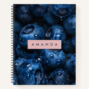 Personalisiertes Juicy Fruit Blaubeer-Design Notizblock