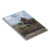 Personalisiertes Jumping Horse Notebook Notizblock (Rechte Seite)