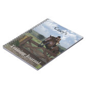 Personalisiertes Jumping Horse Notebook Notizblock (Linke Seite)