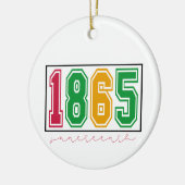 Personalisiertes Juneteh - Schwarze Geschichte Keramik Ornament (Links)
