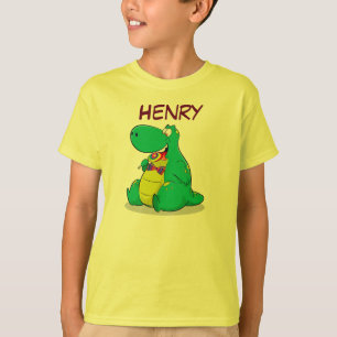 Personalisiertes Jungen-Dinosaurier-Shirt, Ihr T-Shirt