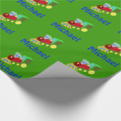 Personalisiertes Jungen-Zug-Papier Geschenkpapier (Ecke)